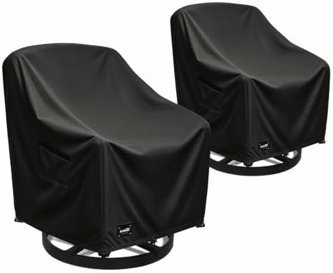 JinHrtoyi Outdoor Chair Covers 2 Pack, 27Wx32Dx36H inches Patio Chair Cover by JinHrtoyiFurnitureCovers