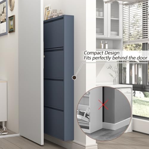 GREATMEET Slim Wall Mounted Metal Storage Cabinet - Image 3
