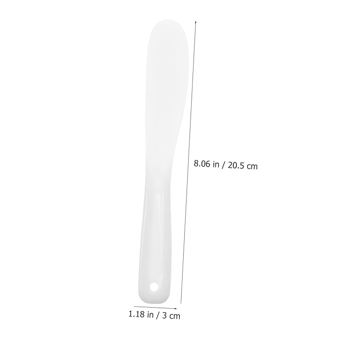 Beaupretty 10pcs Tool Stick White Makeup Silicone Makeup Spatula Mini Silicone Spatula Silicone Stirring Tools Spatulas Cosmetic Long Spatula Barber Film Stick Face