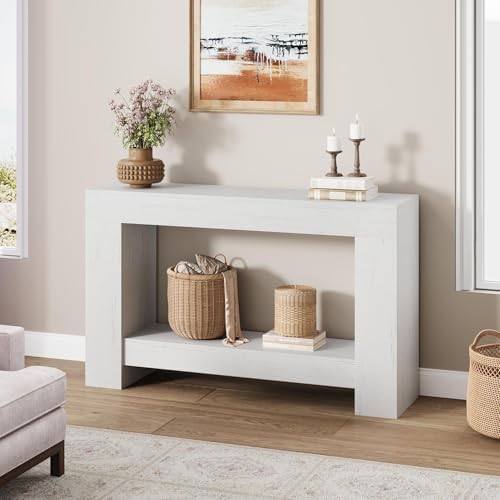 GarveeHome 47" Farmhouse 2-Tier Console Table - Image 4