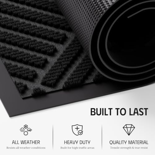 Front Door Mat 23"x35", Heavy Duty Non-Slip Indoor Outdoor Doormat - Image 3