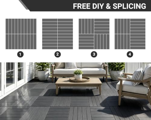 PrimeZone 36 PCS Plastic Interlocking Patio Deck Tiles Outdoor All Weather - Image 6