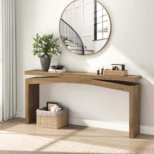 Epecoya Console Tables for Entryway 63-Inch, Natural Brown by YourCozyUpgradeAwaits