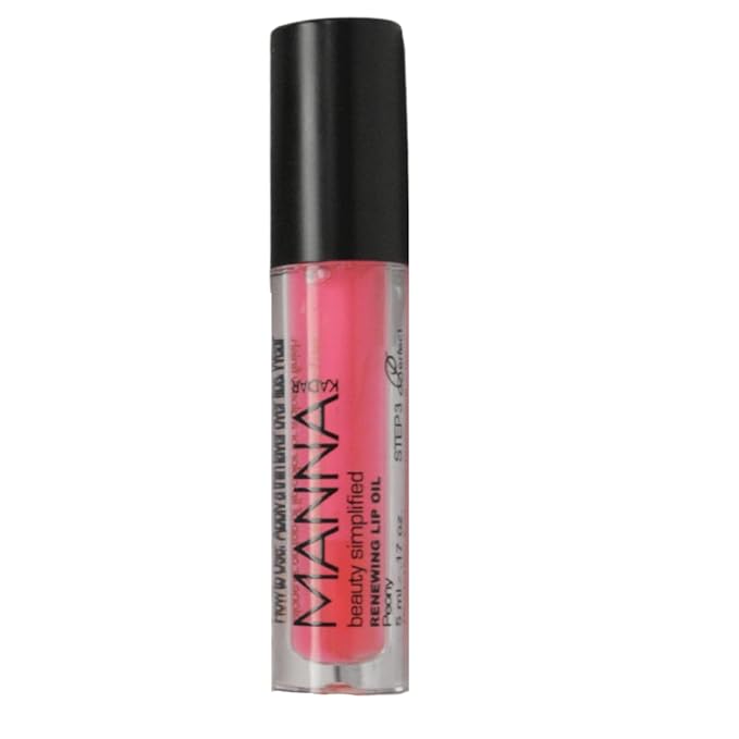 Manna Kadar Beauty Lip Oil, 5 ml - Nourish, Smooth & Plumps Lips, 100% Pure Plant Oils, Aromatic Plant Essence, Lip-Hugging Applicator, Cruelty-Free, Use Before to Prime & All Day