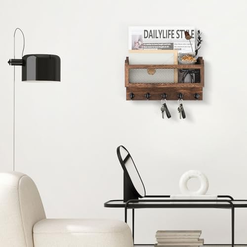 Nekon Mail and Key Holder for Wall Decorative, 11 Inch Mail Holder - Image 5