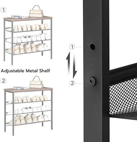 HOOBRO Shoe Rack for Entryway, 4-Tier Shoe Organizer - Image 3