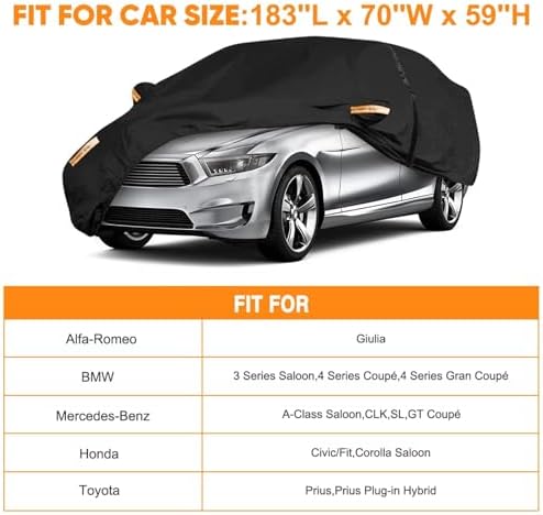 NEVERLAND Car Cover Waterproof All Weather - Image 2