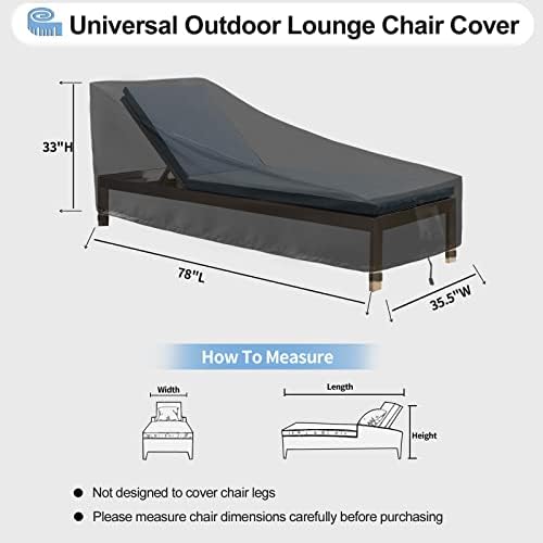 OutdoorLines Waterproof Patio Chaise Lounge Chair Cover - Image 2