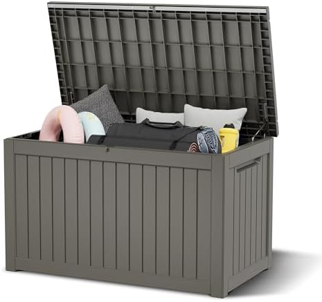 KAMABOKO Outdoor Storage Box, 280 Gallon Deck Box Outdoor Waterproof by KAMABOKO