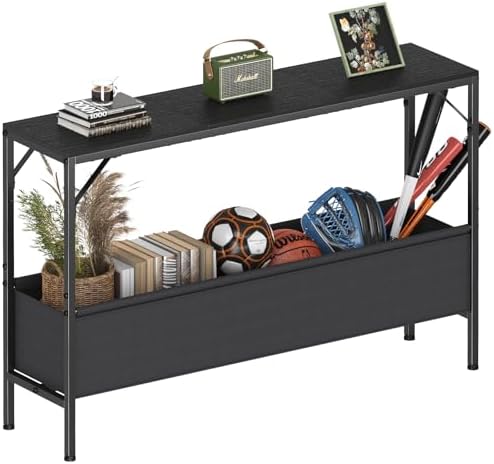 Narrow Console Table, 47.2" Long Entryway Table by Asgolion