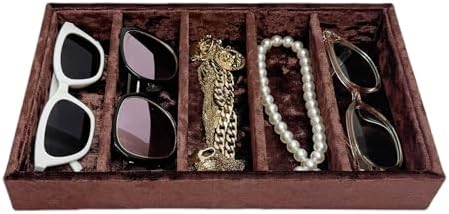 Sunglass Storage Tray. 5-slot Adjustable Jewelry Tray. by AgentMoon