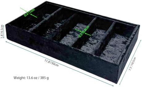 5-Compartment Velvet Sunglasses & Jewelry Organizer Tray. - Image 4