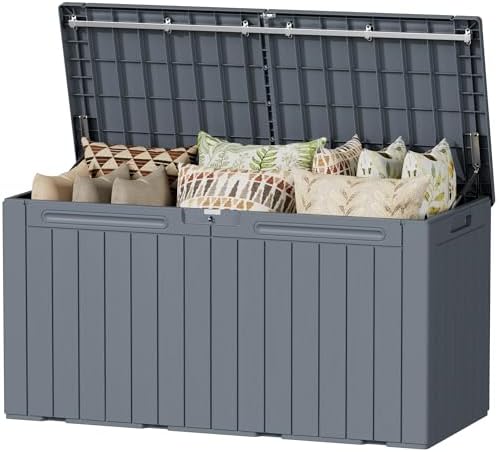 Devoko 100 Gallon Outdoor Storage Box, Waterproof Deck Box Lockable by DEVOKO
