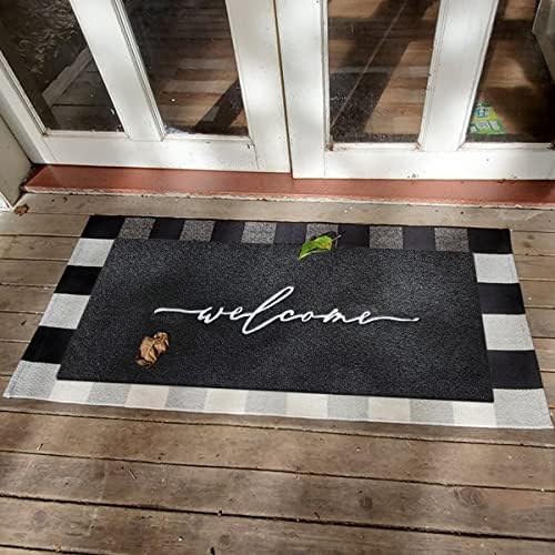 AAZZKANG Welcome Mats for Front Door Non Slip Indoor Outdoor Doormat Large - Image 5