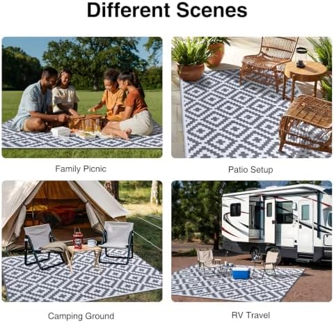 OLANLY Outdoor Rug 8x10 ft Waterproof Reversible Mat - Image 7