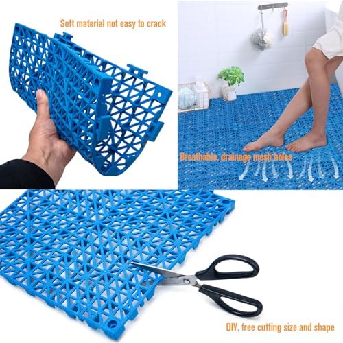 12 Pcs Drainage Mat Modular Interlocking Cushion 11.8" x 11.8" Interlocking - Image 5