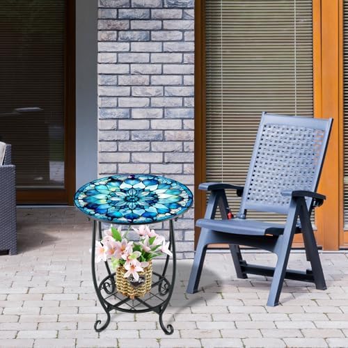 Cinnvoice Outdoor Side Table Small End Patio Porch Table - Image 6
