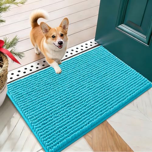 OLANLY Dog Door Mat for Muddy Paws 24x16, Extra Absorbent Chenille Mud Mat by OLANLY