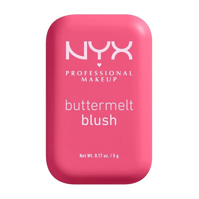 NYX PROFESSIONAL MAKEUP Buttermelt Powder Blush, Fade and Transfer-Resistant Blush, Up to 12HR Make Up Wear, Vegan Formula - Getting Butta