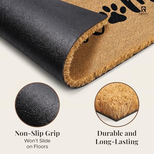 Coir Welcome Mat, Welcome Paws, 17 x 29 in - Image 6