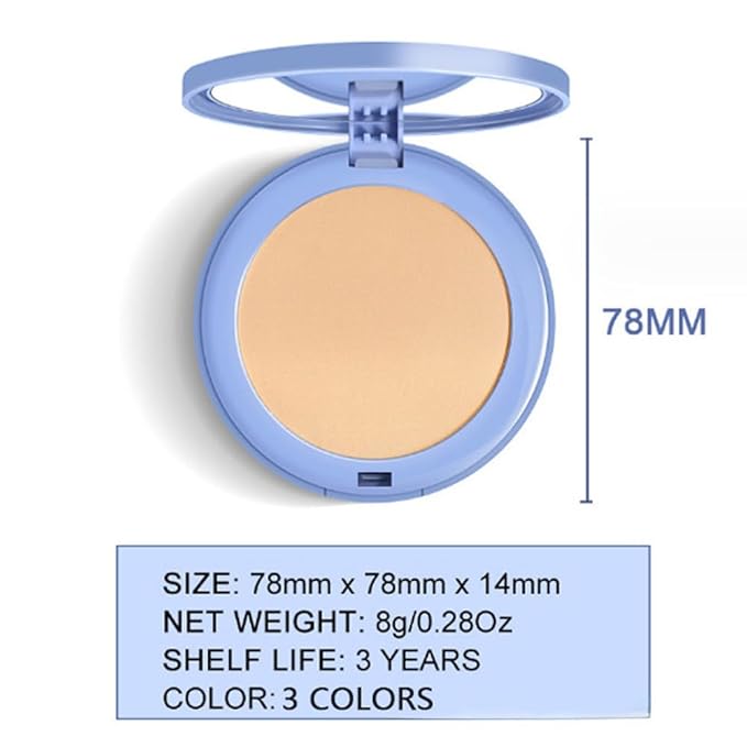 Pressed Matte Face Powder Makeup & Setting Powder for Poreless Wrinkle Blurring Contour Concealer Finishing,Lightweight,High Coverage,Shine Control, N.W 10g (02#)