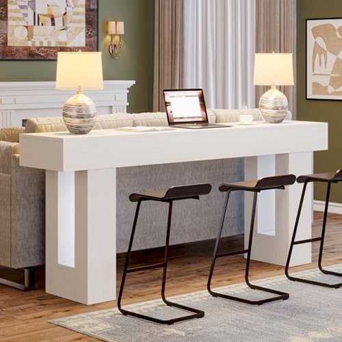 Tribesigns 63-Inch Long Console Table, Farmhouse Wooden Sofa Table Behind The - Image 3