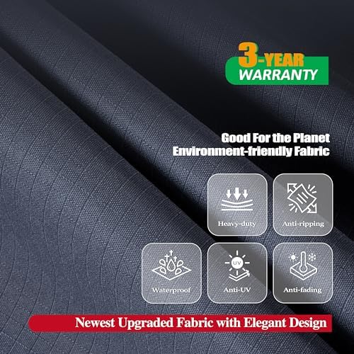 F&J Outdoors I-Shaped 3-Seater Patio Sofa Covers - Image 3