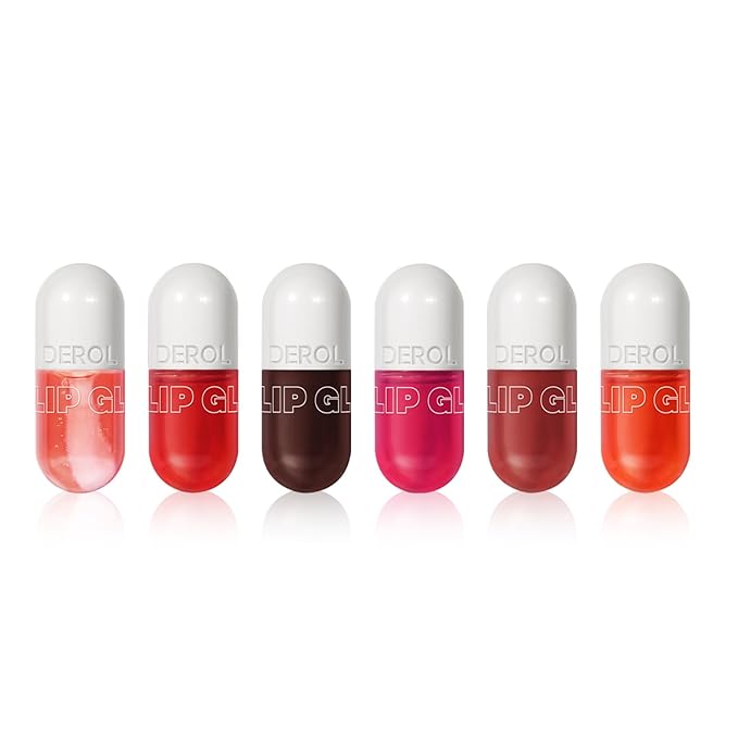 Lip Plumper Raspberry (0.19 Fl. Oz.) Lip Gloss Natural Lip Oil 2in1 Lip Care Serum for Beautiful Fuller-Looking Lips, Hydrating & Reduce Fine Lines,Grapefruit