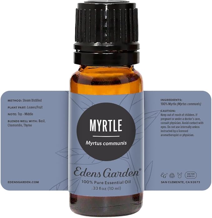 Edens Garden Myrtle Essential Oil- 100% Pure Premium Grade, Undiluted, Natural, Therapeutic, Aromatherapy, The Best for Diffuser, Candle, Humidifiers, Kid Safe 10 ml (.33 fl oz)
