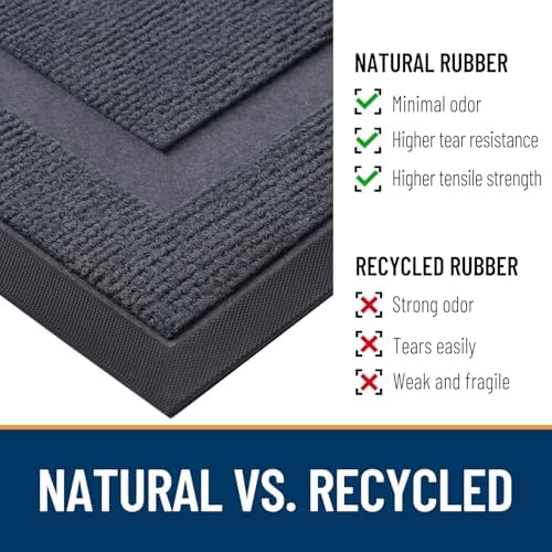 OLANLY Front Door Mat Outside 35x23, All-Season Heavy-Duty Rubber Doormat - Image 4