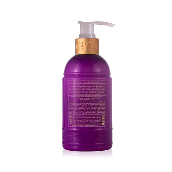 SPA CEYLON SLEEP Body Milk | Pure Lavender & Luxurious Fragrance | Nourishes & Treats Dryness | Suitable for all skin types