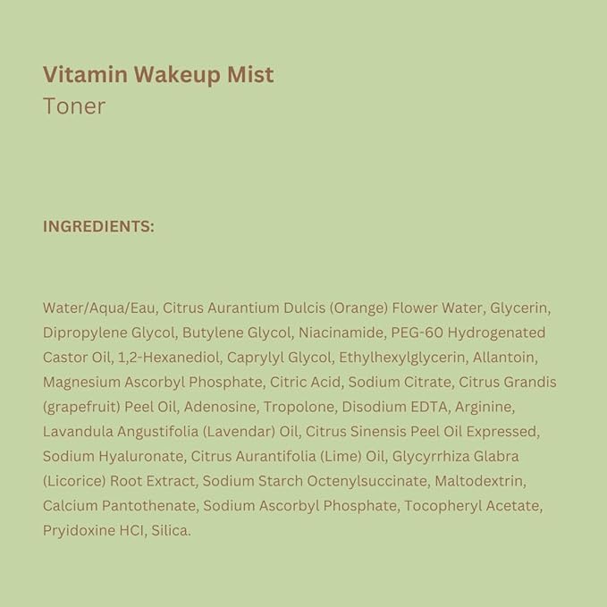 Pixi Vitamin-C Wakeup Mist | Helps Cool, Refresh, and Wake Up Skin | Adds Hydration | Boosting Treatment Toner | 2.7 fl oz / 80ml