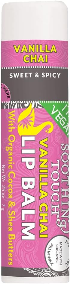 Soothing Touch Lip Balm - Vegan Vanilla Chai - Case of 12 - .25 oz