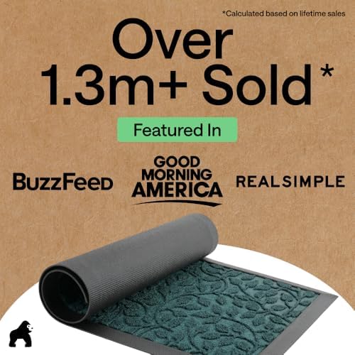 GORILLA GRIP WeatherMAX Door Mat, Indoor Outdoor Use - Image 4