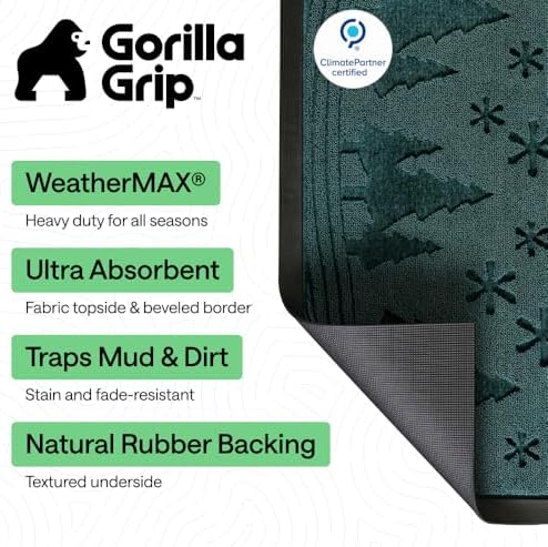 GORILLA GRIP WeatherMAX Door Mat, Indoor Outdoor - Image 2