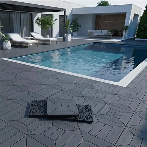 Interlocking Deck Tiles, Outdoor Patio Flooring, 44 Pack All Weather Waterproof - Image 5