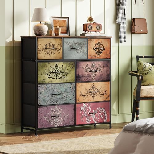 WLIVE Tall Dresser for Bedroom, 9 Drawer Chest of Drawers - Image 2