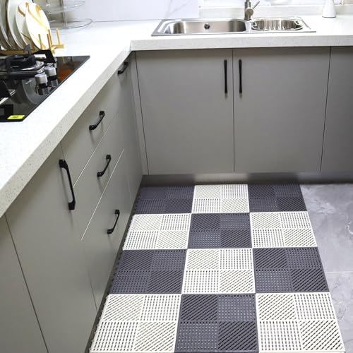 18 Pack Modular Interlocking Floor Mat Outdoor Shower Mat Tiles - Image 4