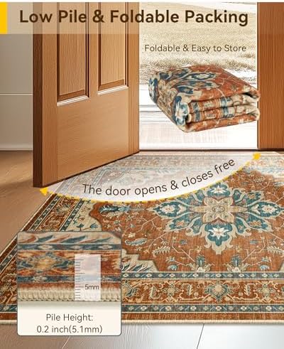 RELEANY Washable Area Rug, Square 10'x10' - Image 3