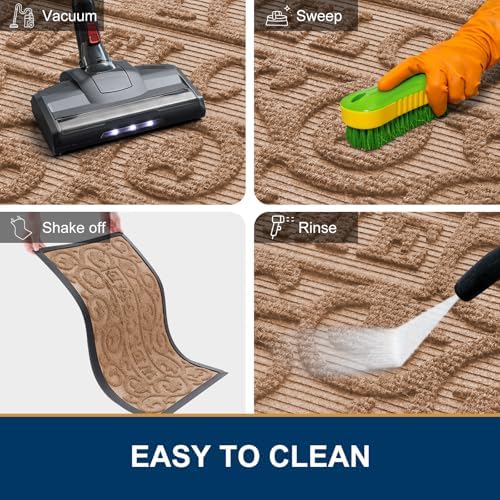 Smiry Front Door Mat Outside Entrance, Low Profile Rubber Doormat - Image 7