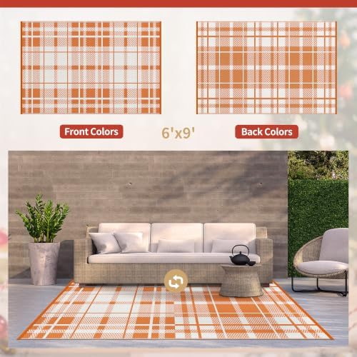 GENIMO Fall Decor Outdoor Rug, Plastic Rugs - Image 3