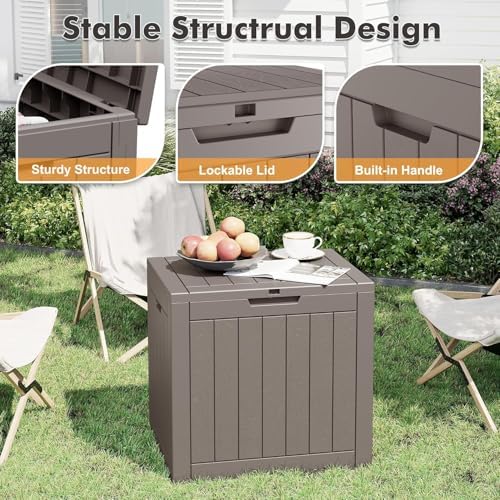 Outdoor Storage Box Waterproof, 32 Gallon Deck Box - Image 4