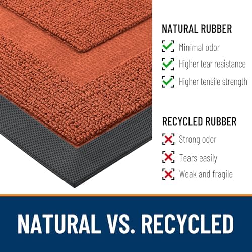 OLANLY Front Door Mat Outside 29.5x17, All-Season Heavy-Duty Rubber Doormat - Image 4