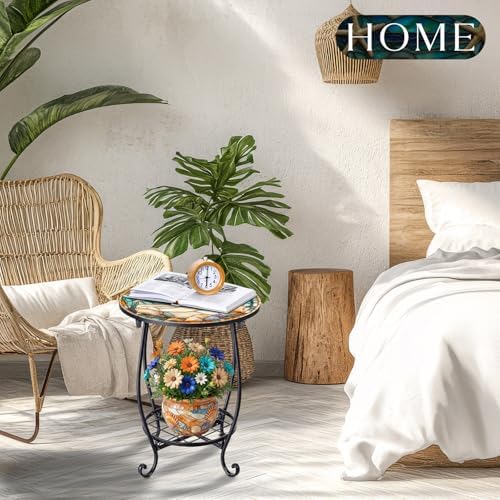 Cinnvoice Outdoor Side Table Small End Patio Porch Table - Image 6
