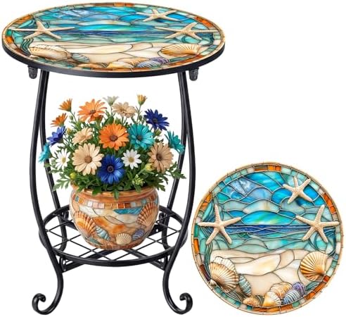 Cinnvoice Outdoor Side Table Small End Patio Porch Table by QinYee