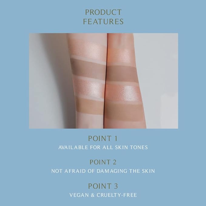 FreshO2 x Pony | Lemon tart multi-use Palette | 2 shades of highlight and 2 shades of contour| Delicate pearl like shimmer, super smooth | Made In Taiwan | Vegan Cruelty Free