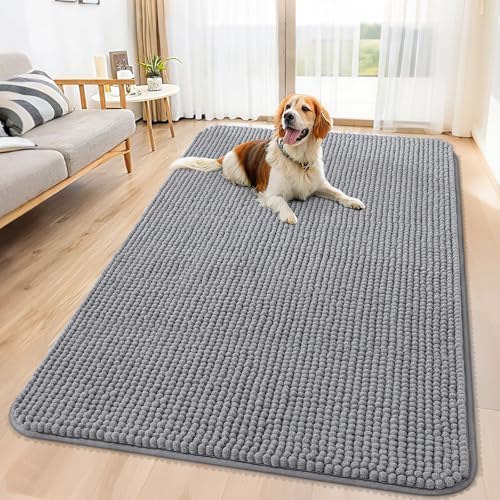 Smiry Dog Door Mat for Muddy Paws 59x35, Absorbent Low-Profile Doormats by Smiry