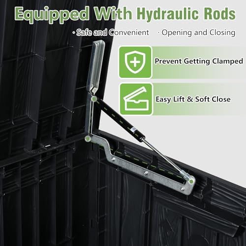 Outdoor Storage Box Waterproof, 110 Gallon Deck Box - Image 3