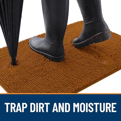 OLANLY Dog Door Mat for Muddy Paws 44x24, Super Absorbent Chenille Mud Mat - Image 2