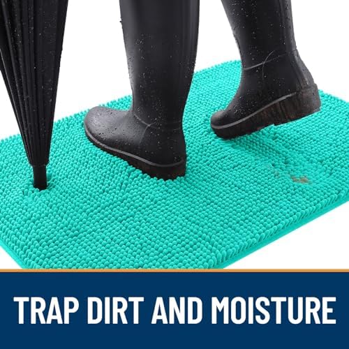 OLANLY Dog Door Mat for Muddy Paws 70x24, Super Absorbent Chenille Mud Mat - Image 2